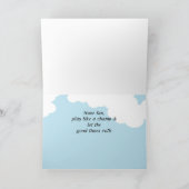 Girl Softball Camp Strichmännchen Denken Sie an Si Karte (Innenseite)