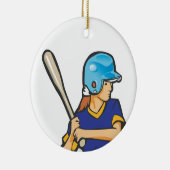 Girl-Software-Baseball-Player-Grafik Keramikornament (Rechts)
