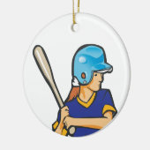 Girl-Software-Baseball-Player-Grafik Keramikornament (Links)