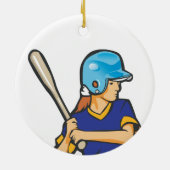 Girl-Software-Baseball-Player-Grafik Keramikornament (Hinten)