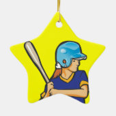 Girl-Software-Baseball-Player-Grafik Keramikornament (Hinten)