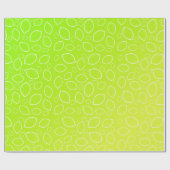 Girl-Sommer frisch grünes gelbes Zitronenmuster Geschenkpapier (Flach)