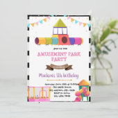 Girl-Spielplatz Einladung (Stehend Vorderseite)