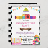 Girl-Spielplatz Einladung (Vorne/Hinten)