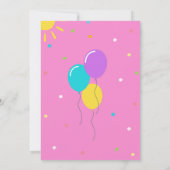 Girl Splash Pad Party Wasserpark Pink Geburtstag Einladung (Rückseite)