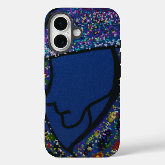 Girl Spotted Glitter Print Hair  Case-Mate iPhone Hülle (Rückseite)