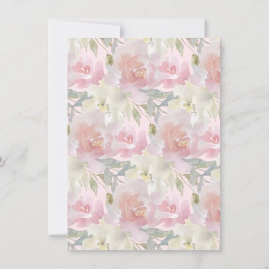 Girl Sprinkle Baby Dusche Wasserfarben Foil Balloo Einladung (Rückseite)