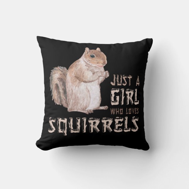 Girl Squirrel Lover Kissen (Vorderseite)