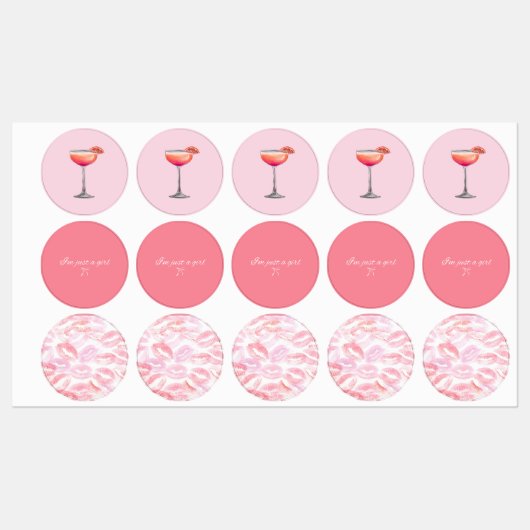 Girl-Sticker Etiketten (Blatt)