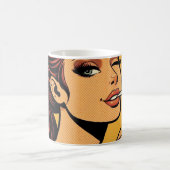 Girl Stoner | Comic book pop art | Smoking lovers Kaffeetasse (Mittel)