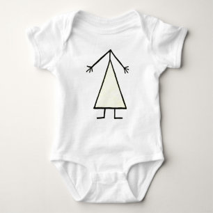 Girl-Strichmännchen - Gelbes Kleid Baby Strampler