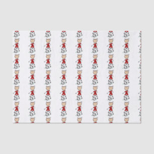 Girl Strichmännchen Soccer Red Uniform Tissue Pape Seidenpapier