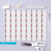 Girl Strichmännchen Soccer Red Uniform Tissue Pape Seidenpapier (Handwerk)