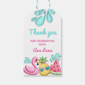 Girl Summer Beach Birthday Favor Geschenkanhänger (Vorderseite)