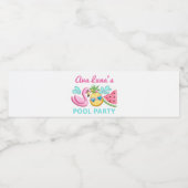 Girl Summer Beach Birthday Wasserflaschenetikett (Einzelnes Label)