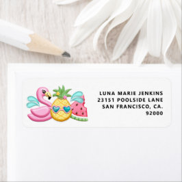 Girl Summer Beach Geburtstag Rücksendeadresse