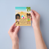 Girl Summer Beach Geburtstagsparty Flyer (Gruppe)