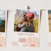 Girl Sun Monthly Banner Card - Acht Monate Einladung