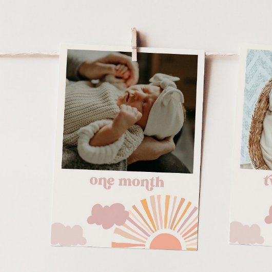 Girl Sun Monthly Banner - Ein Monat Einladung