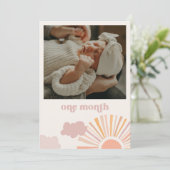 Girl Sun Monthly Banner - Ein Monat Einladung (Stehend Vorderseite)