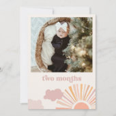 Girl Sun Monthly Banner - Zwei Monate Einladung (Vorderseite)