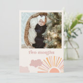 Girl Sun Monthly Banner - Zwei Monate Einladung (Stehend Vorderseite)