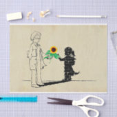 Girl Sunflower Tissue Seidenpapier (Handwerk)