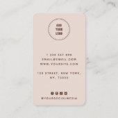 Girl Sunglasses Illustration Makeup Beauty Fashion Visitenkarte (Rückseite)