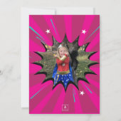 Girl Super Hero Birthday Party Einladung (Rückseite)