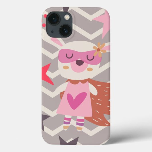 Girl Superhero Bunny Case-Mate iPhone Hülle (Rückseite)