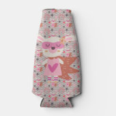 Girl Superhero Bunny Flaschenkühler (Vorderseite)