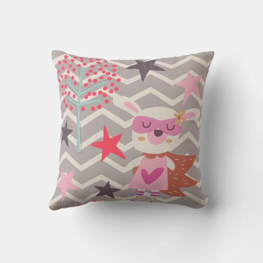 Girl Superhero Bunny Kissen (Rückseite)