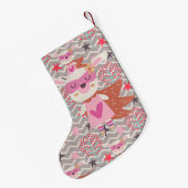 Girl Superhero Bunny Kleiner Weihnachtsstrumpf (Rückseite (Hängend))