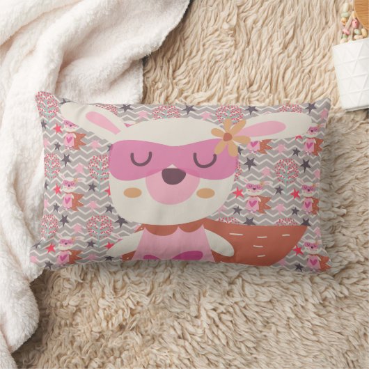 Girl Superhero Bunny Lendenkissen (Decke)