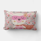 Girl Superhero Bunny Lendenkissen (Vorderseite)