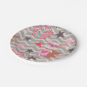 Girl Superhero Bunny Pappteller (Schrägansicht)