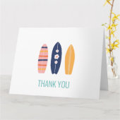 Girl Surfboard Beach Geburtstag Danke Karte (Gelbe Blume)