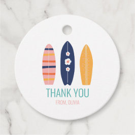 Girl Surfboard Beach Geburtstag Vielen Dank Geschenkanhänger