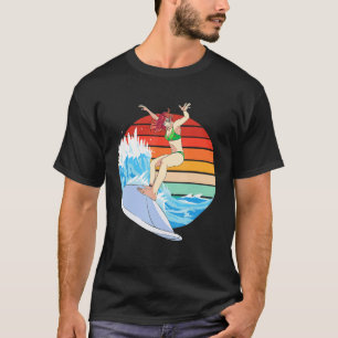 Girl Surfers Frauensurfing Waves Frauensurfboa T-Shirt