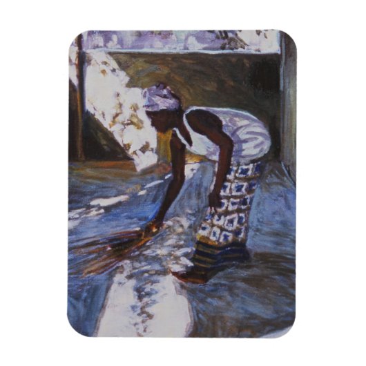 Girl Sweeping I 2002 Magnet (Vertikal)