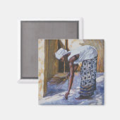 Girl Sweeping II 2002 Magnet (Vorderseite/Rückseite)