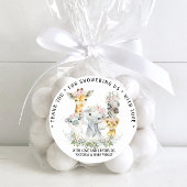 Girl Sweet Safari Baby Dusche Runder Aufkleber