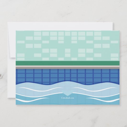 Girl Swimmer Einladung (Rückseite)