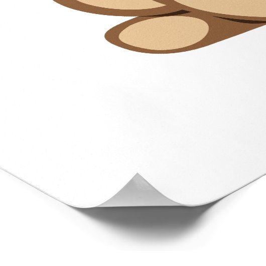 Girl Swinging Monkey Poster (Ecke)