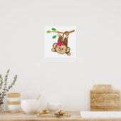 Girl Swinging Monkey Poster (Küche)