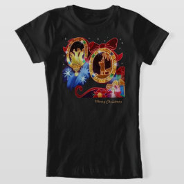 Girl T - Shirt Frohe Weihnachten