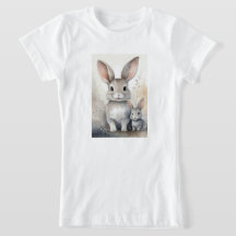 Girl-T - Shirt mit Niedlichen Bunnies