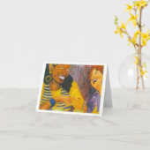 Girl Talk Greeting Karte (Gelbe Blume)