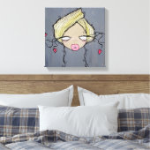 "Girl Talk" Wrapped Canvas, 12"x12" Leinwanddruck (Insitu (Schlafzimmer))