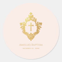Girl Taufe Rosa Elegante Imitats Gold Vintages Wap